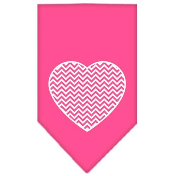 Unconditional Love Chevron Heart Screen Print BandanaBright Pink Large UN798410